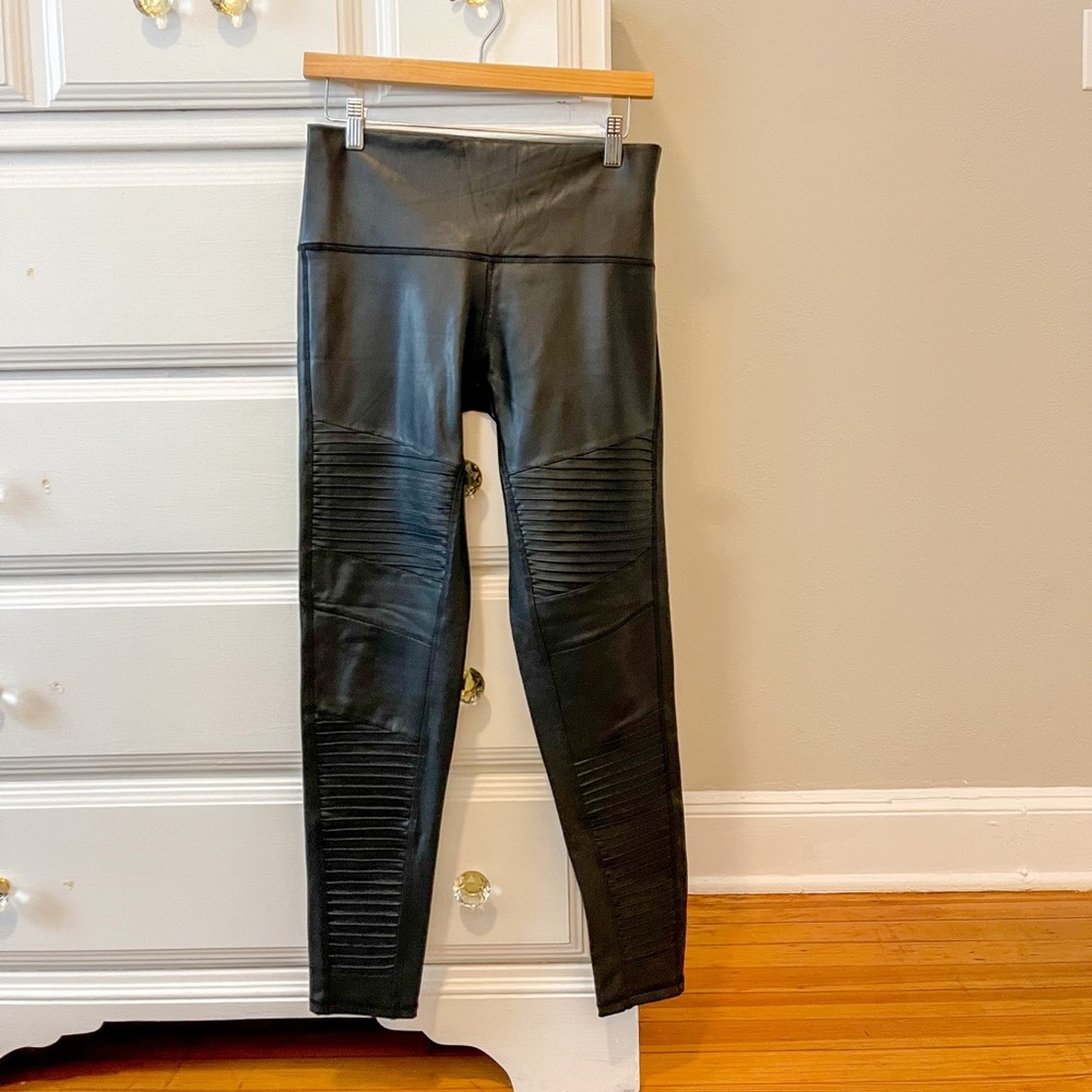 7 for All Mankind Vegan Leather Moto Leggings | M